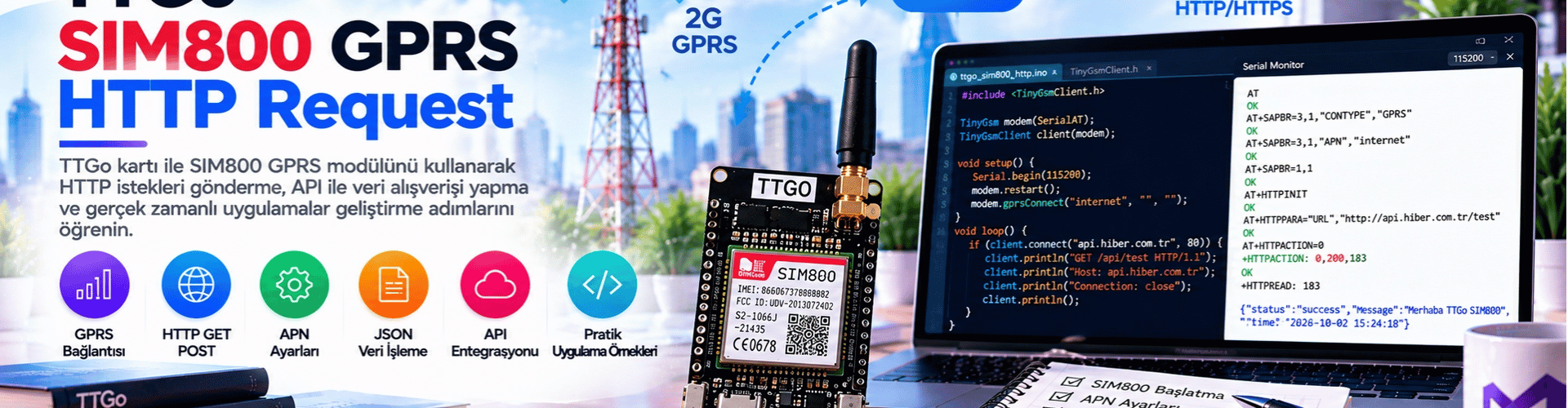 TTGo SIM800 GPRS HTTP Request