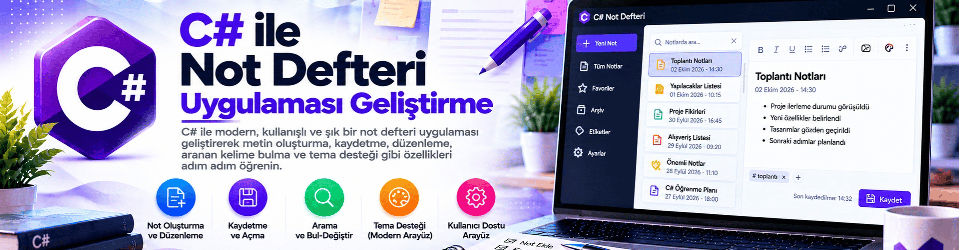 C# Not Defteri Uygulaması Geliştirme