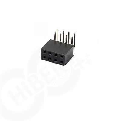 2x4 Pin Dişi Header 2.54 mm 90 derece