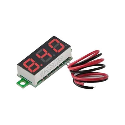DC 0-30V Voltmetre KIRMIZI