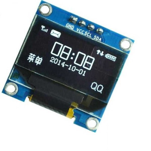 0.96 I2C 128x64 OLED Beyaz Ekran
