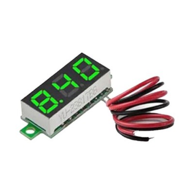 DC 0-30V Voltmetre YEŞİL