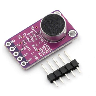 MAX9814 mikrofon AGC amplifikatör otomatik kazanç kontrolü
