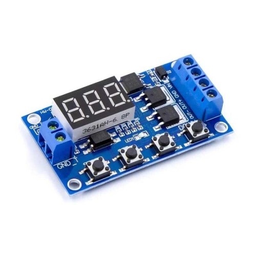 Zaman Ayarlı Röle Kartı DC 12V 24V çift MOSFET