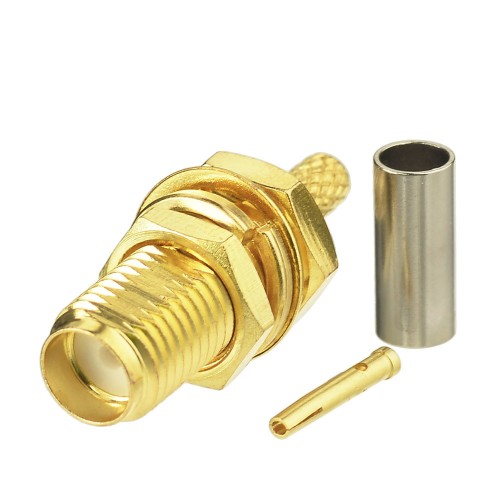 RP SMA Jack Dişi Bölmeli RF Konnektör 13mm
