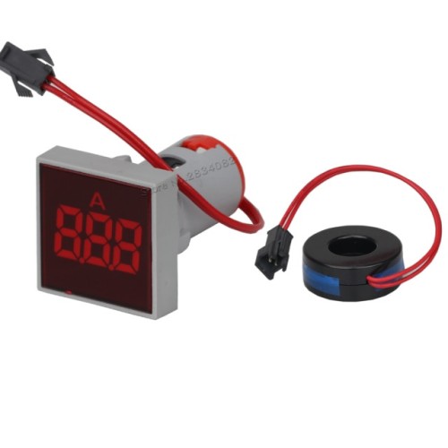 Dijital Ampermetre AC 0-100A Kırmızı