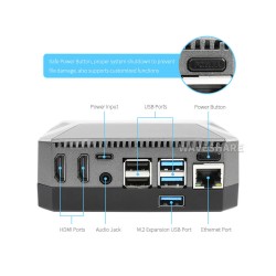 Argon One M.2: Raspberry Pi 4 İçin Alüminyum Kasa - M.2 Genişletme Slotu