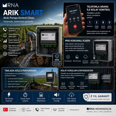 ARIK SMART GSM Uzaktan Kumandalı Pompa Kontrol Cihazı