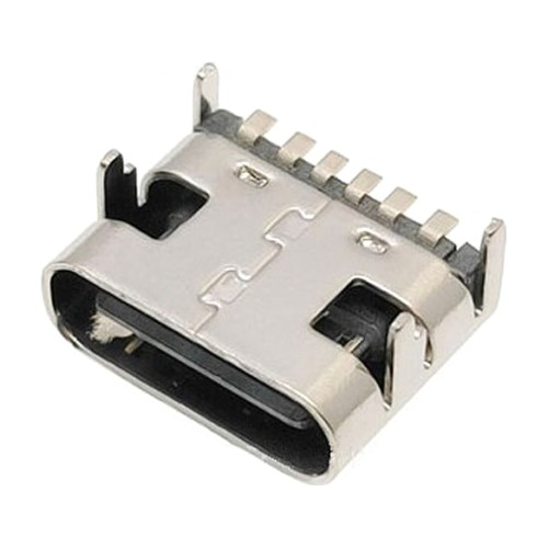 USB Type-C 6 Pin Dişi SMD Konnektör